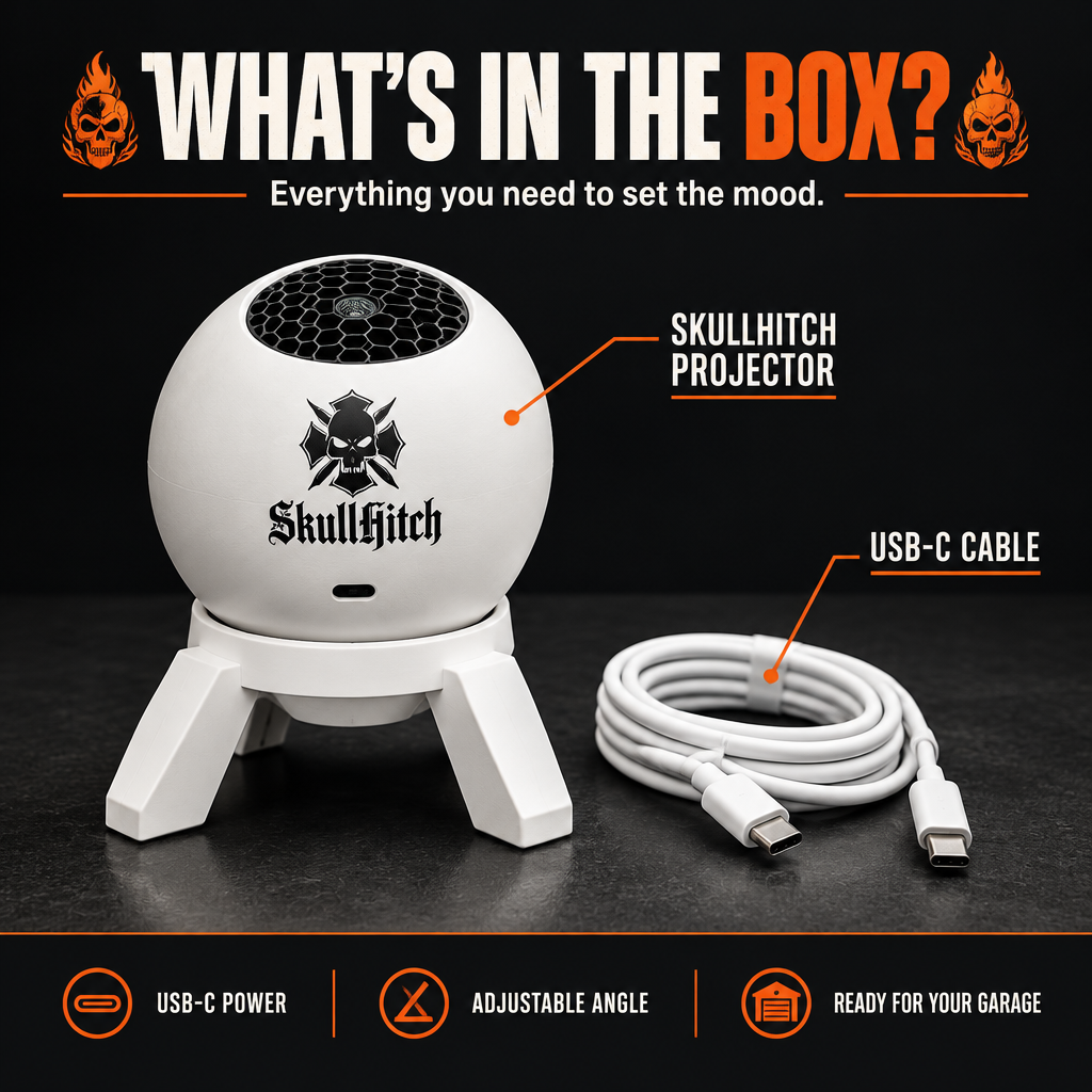 "SkullHitch" Ceiling Projector