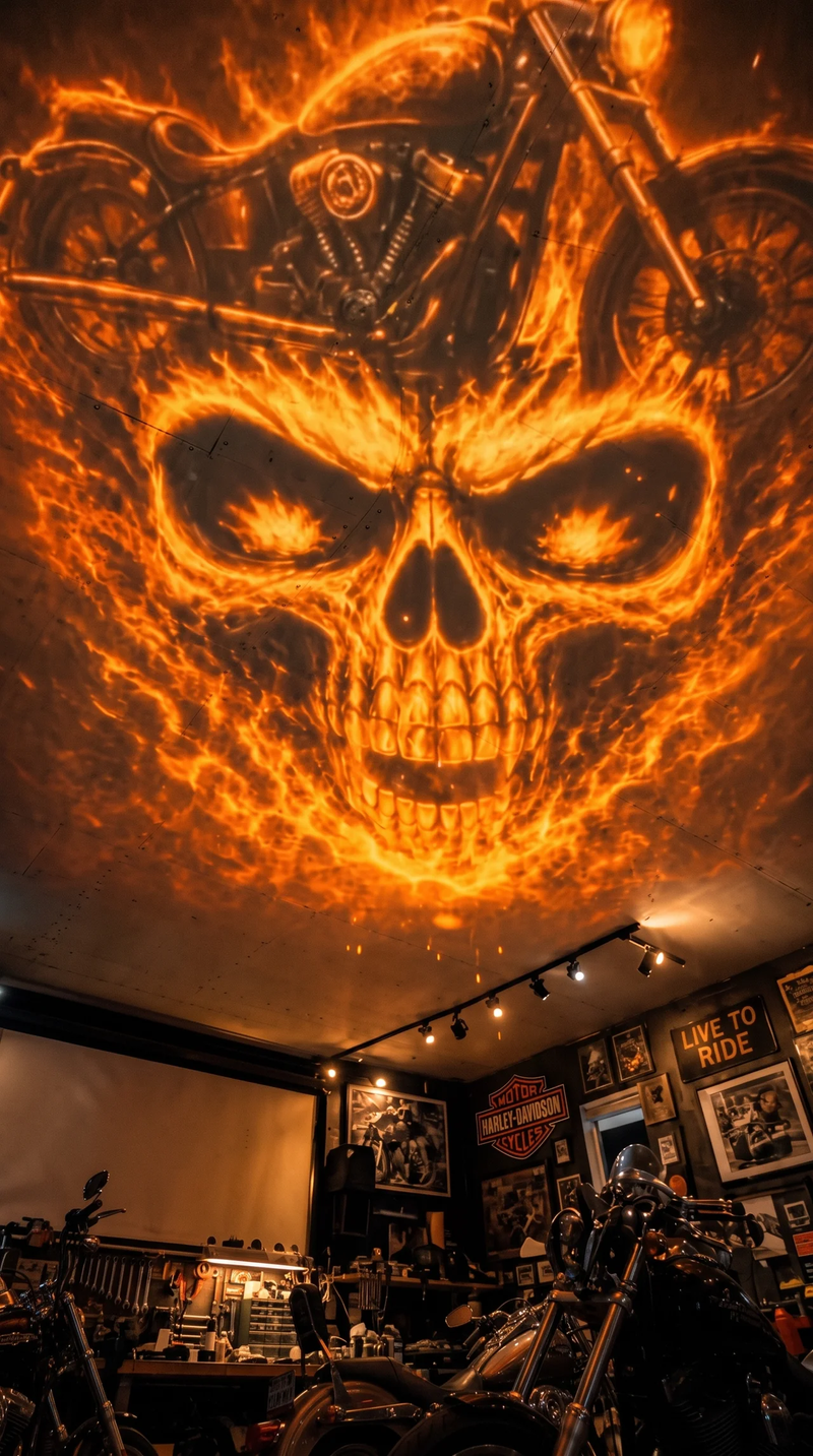 Fire skull